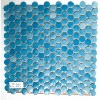 Bleu moucheté Egéo rond pastille mosaïque émaux brillant par plaque 33 cm pour  loisirs