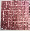 Rose clair mosaïque paillette pâte de verre vétrocristal plaque 30 cm