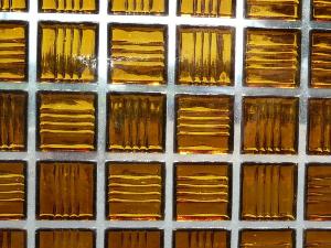 Jaune ambre mosaïque pâte de verre mosaïque translucide par 25 carreaux