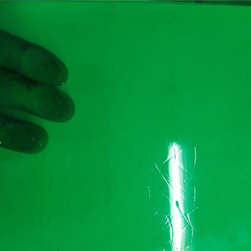 Vert moyen verre vitrail translucide plaque de 30 par 25 cm
