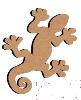 Gecko n°4 margouillat support bois 26 cm pour mosaïque