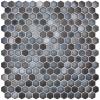 Noir hexagone mosaïque émaux brillant AMBIENT TEXTURAS par 2 M² soit 94€ le M²