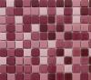 Mosaïque rose parme émaux de verre 2 cm épaisseur 7 mm par 25 carreaux