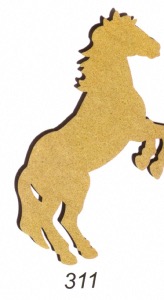Cheval cabré support bois 26 cm pour mosaïque