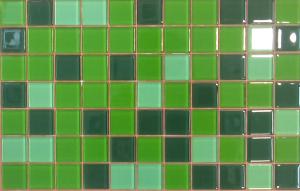 Vert mix vert clair au vert foncé brillant mosaïque vetrocristal 2.5 cm par 200 g
