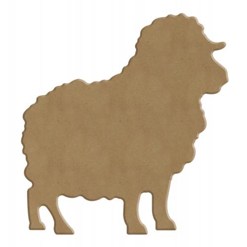 Moutons mérinos de campagne 13 par 12 cm support bois pour mosaïque