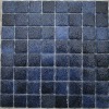 Bleu foncé moucheté mosaïque émaux brillant bord droit 2.3 cm par plaquette de 20 carreaux