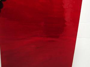 Rouge translucide lisse ref 152S-Fusing 96 plaque verre vitrail oceanside de 30 par 20 cm