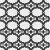 Mosaïque décor ADAGIO hexagone noir et blanc mat satiné par 1 M²