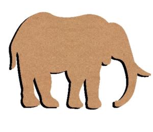 Éléphant n°1 15 cm support bois pour mosaïque