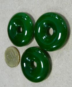 Vert foncé opaque pastille bijou mosaïque en verre artisanale