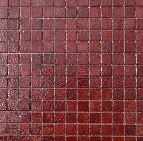 Brun brique / tuile mosaïque Briare par plaque 34 cm