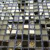 Jaune doré mosaïque micro miroir 1 cm mix gold martelé lisse mat par 169 carrés