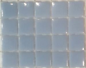 Gris bleu clair Everest 316 mosaïque émaux brillant 2.3 cm pleine masse plaque 33 cm