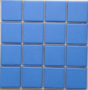 Bleu foncé 4.8 par 4.8 cm mosaïque grès antique paray par plaque de 30 cm