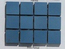 Bleu 2 cm grès antique mosaïque mat paray par 20 kilos