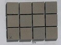 Gris foncé /gris taupe 2 par 2cm mosaïque mat grès antique paray par 100g