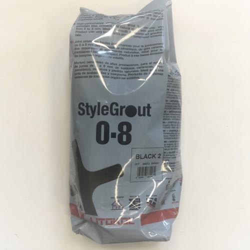 Noir Black 2 ciment joint Litokol 0-8 mm style grout hydro plus par 3 kilos