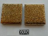 Jaune doré mosaïque gaufré fin métallisé 2.5 cm vendu par 16