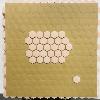Rose boudoir vintage mat hexagone mosaïque émaux plaque de 33.5 cm
