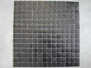 Noir pur bord droit mosaïque émaux 2,4 cm MAT satiné pleine masse par 2 M² soit 59€ le M²