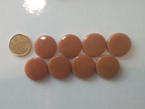 Brun chamois rond pastille mosaïque émaux brillant par 100g