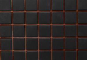 Noir onyx mosaïque mat Briare par plaque de 34.58 par 34.58 cm