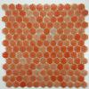 Orange hexagone mosaïque émaux brillant par plaque 29 cm