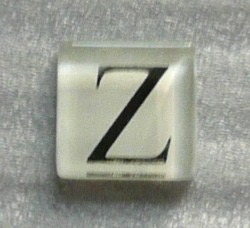 Mosaïque alphabet lettres "z" vétrocristal 2 par 2.cm