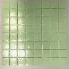 Vert céladon foncé antidérapant 4 cm mosaïque émaux par plaque de 32 cm sur filet