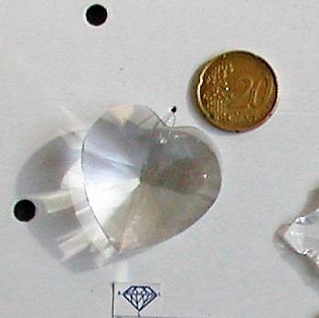 Cœurs cristal diamètre 40 mm