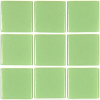 Vert clair jade mosaïque émaux brillant bord droit 2,4 cm par plaquette de 20 carreaux