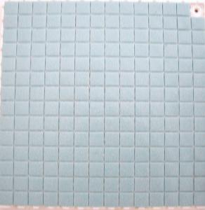 Bleu turquoise clair granité mosaïque émaux brillant bord droit 2,3 cm par plaquette de 20 carreaux