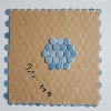 Bleu moucheté EGEO hexagone mosaïque émaux brillant plaque de 32.5 cm