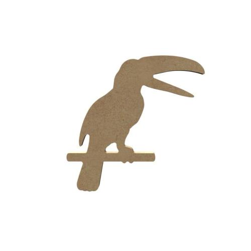 Oiseau toucan 15 cm support bois pour mosaïque