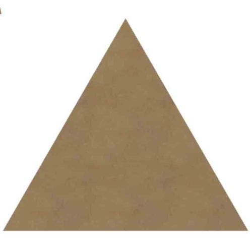 Plaque triangle 30 cm de diamètre support bois pour mosaïque