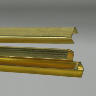 Profil en U Laiton jaune pour vitrail 4 mm par 4 mm vendu par 1.8 mètres