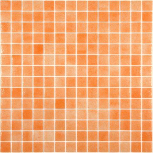 Orange moucheté mosaïque émaux brillant bord droit 2,3 cm par plaquette de 20 carreaux