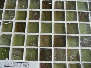 Vert opale mat 1.5cm mosaïque verre artisanal par 36 careaux