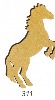 Cheval cabré 15 cm support bois pour mosaïque