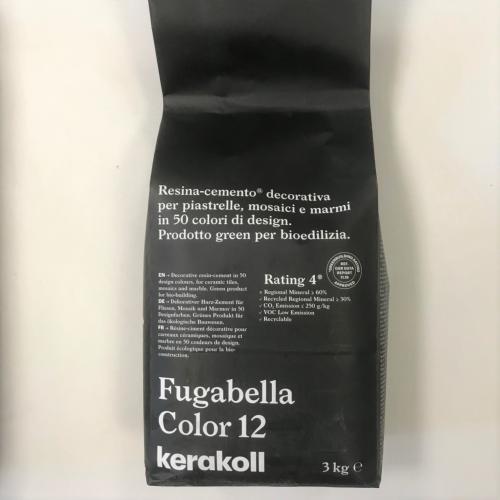 Fugabella résine ciment couleur 12 noir ébène haute performance de 2 à 20mm par 3 kilos