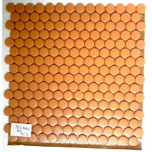 Orange clair martelé rond pastille mosaïque émaux brillant plaque 33 cm pour Vrac