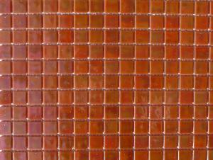 Orange mosaïque pâte de verre orange foncé nacré par plaque 32 cm