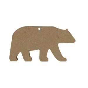 Ours polaire 10 cm support bois pour mosaïque
