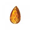 Brun ambre Pampille goutte ronde en cristal taillé 25 par 15 mm par 25 unités