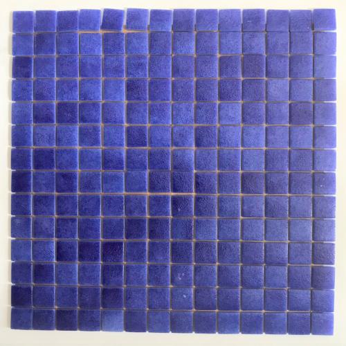 Bleu jonico Extra Dark mosaïque émaux 2.4 cm brillant pleine masse plaque pour loisirs créatifs