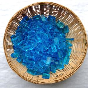 Bleu turquoise mosaïque smalt translucide TR155 par 100g
