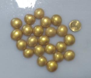 Jaune bille de verre plate jaune doré opaque 20 mm par 100 grammes