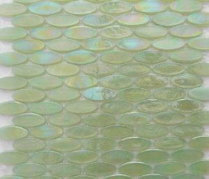 Vert céladon calisson en bille de verre nacré par 100g