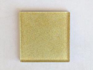 Jaune mosaïque doré paillette fine carré 10 cm par plaque de 30 cm